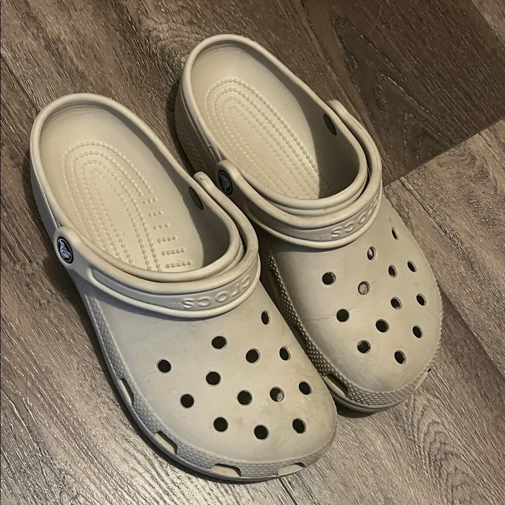 CROCS Kids Slip-On Slippers - Cream